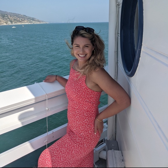 Red with white flower one piece - Picture 6 of 6